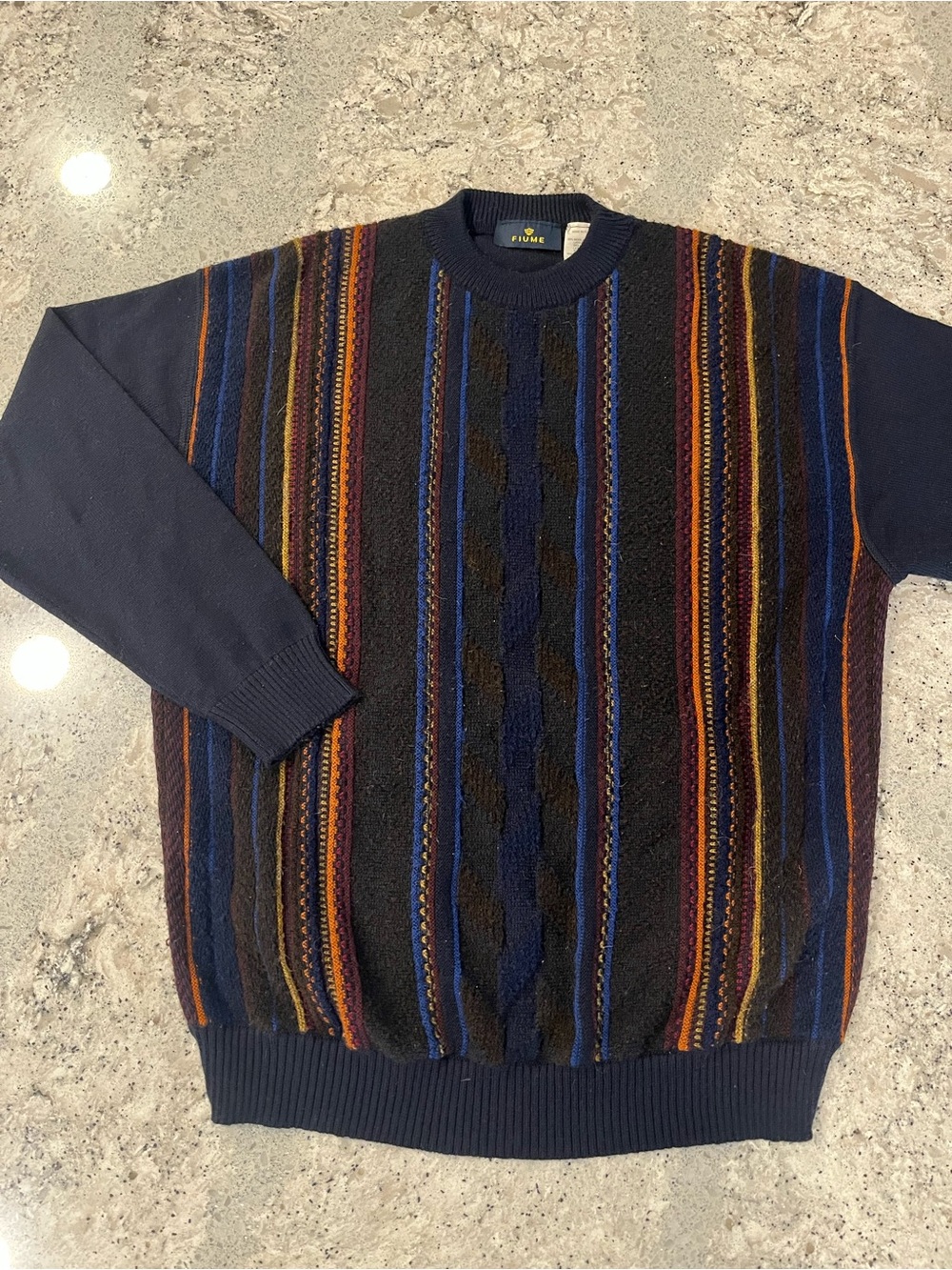 Vintage Made in Italy Merino Wool 3D Knit Sweater